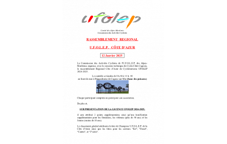 Rassemblement Régional  à Cagnes/Mer